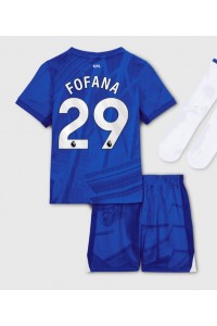 Chelsea Wesley Fofana #29 Jalkapallovaatteet Lasten Kotipeliasu 2025-26 Lyhythihainen (+ Lyhyet housut)